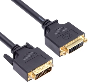 cablecc DVI to DVI 24+1 Full pinout Male to Female Extension Cable DVI-D Dual Link Digital Video for Monitor Graphics Card 50cm cablecc DVI to DVI 24+1 Full pinout Male to Female Extension Cable DVI-D Dual Link Digital Video for Monitor Graphics Card 50cm