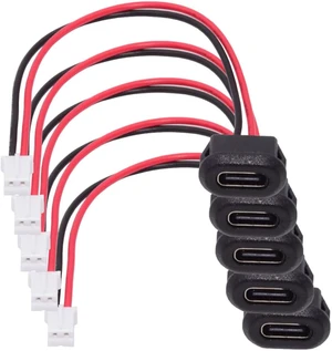 cablecc 5pcs/Set Type C Female Socket to 2 Pin Header Cable Pitch=2.0mm Latch Mount Type DIY OEM Support DC 5V Power cablecc 5pcs/Set Type C Female Socket to 2 Pin Header Cable Pitch=2.0mm Latch Mount Type DIY OEM Support DC 5V Power