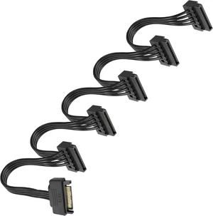 XMSJSIY 15 Pin SATA to 5 x15 Pin SATA Power Supply Splitter Extension Cable XMSJSIY 15 Pin SATA to 5 x15 Pin SATA Power Supply Splitter Extension Cable