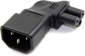 chenyang IEC 320 C14 Socket to C5 Mickey Mouse Plug AC Power 90 Degree Right Angled Converter Adapter chenyang IEC 320 C14 Socket to C5 Mickey Mouse Plug AC Power 90 Degree Right Angled Converter Adapter