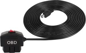 XMSJSIY OBD Power Cable for Dash Cam,Mini USB OBD2 Power Adapter XMSJSIY OBD Power Cable for Dash Cam,Mini USB OBD2 Power Adapter