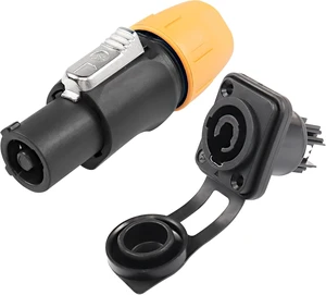 XMSJSIY PowerCon Adapter 3Pin 20A 250V Male Female Panel Mount-(Output) XMSJSIY PowerCon Adapter 3Pin 20A 250V Male Female Panel Mount-(Output)