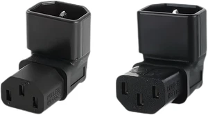 chenyang 2 Pack IEC 320 C14 Male to C13 Female 90 Degree Angled Power Extension Connector Adapter 10A 250V for Monitor/Computer/PDU Chassis/Printer chenyang 2 Pack IEC 320 C14 Male to C13 Female 90 Degree Angled Power Extension Connector Adapter 10A 250V for Monitor/Computer/PDU Chassis/Printer