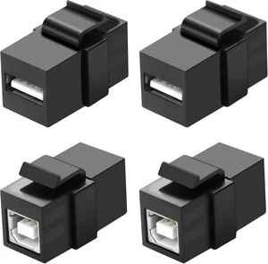 XMSJSIY USB B to USB A PanelMount Adapter Keystone Insert Solderless Socket XMSJSIY USB B to USB A PanelMount Adapter Keystone Insert Solderless Socket