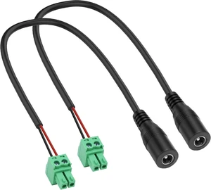 XMSJSIY DC 5.5 mm x 2.1 mm to Phoenix Terminal Adapter Cable -2PCS (Female) XMSJSIY DC 5.5 mm x 2.1 mm to Phoenix Terminal Adapter Cable -2PCS (Female)