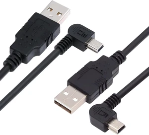 chenyang 2 Pack Mini USB Cable,USB 2.0 Male to Mini USB 5 Pin Male 90 Degree Left/Right Angled Charging Data Transfer Extension Cable Black 1.64FT/0.5M chenyang 2 Pack Mini USB Cable,USB 2.0 Male to Mini USB 5 Pin Male 90 Degree Left/Right Angled Charging Data Transfer Extension Cable Black 1.64FT/0.5M