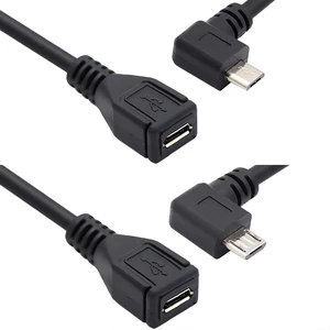 chenyang CY Micro USB 2.0 Male to Micro USB 2.0 Female Extension Cable Left & Right 90 Degree Angled Full Pin Connected 0.5M chenyang CY Micro USB 2.0 Male to Micro USB 2.0 Female Extension Cable Left & Right 90 Degree Angled Full Pin Connected 0.5M