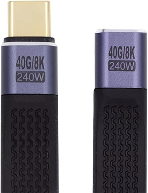 cablecc USB4 40Gbps Extension Straight Cable Male to Female Slim Flat with 240W Power and 8K@60Hz Video 13cm cablecc USB4 40Gbps Extension Straight Cable Male to Female Slim Flat with 240W Power and 8K@60Hz Video 13cm