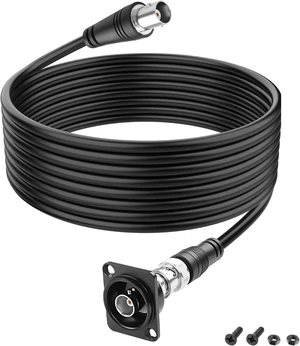 XMSJSIY D-Type BNC Panel Mount to BNC Cable RG59 Extension Cable - 3M/9.8FT XMSJSIY D-Type BNC Panel Mount to BNC Cable RG59 Extension Cable - 3M/9.8FT