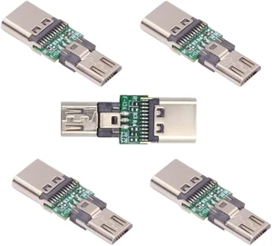 cablecc 5pcs/lot 5Pin 480Mbps Micro USB 2.0 Male Connector to Type-C USB-C Female 5V Power Data PCBA Adapter for Tablet Phone Laptop cablecc 5pcs/lot 5Pin 480Mbps Micro USB 2.0 Male Connector to Type-C USB-C Female 5V Power Data PCBA Adapter for Tablet Phone Laptop