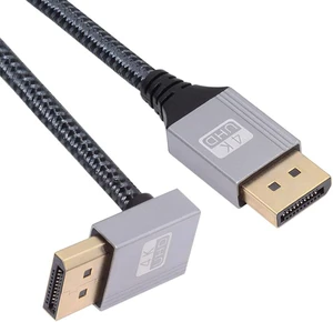 cablecc 4K 60hz DisplayPort DP to DP Ultra-HD UHD Cable 32.4Gbps high-Speed Up Angled Silver Sleeve 1.0M cablecc 4K 60hz DisplayPort DP to DP Ultra-HD UHD Cable 32.4Gbps high-Speed Up Angled Silver Sleeve 1.0M