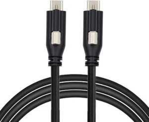cablecc Locking USB 3.1 Type-C to Locking USB-C 10Gbps Data Power Cable for Camera with Single Panel Mount Screw Connector 3M cablecc Locking USB 3.1 Type-C to Locking USB-C 10Gbps Data Power Cable for Camera with Single Panel Mount Screw Connector 3M