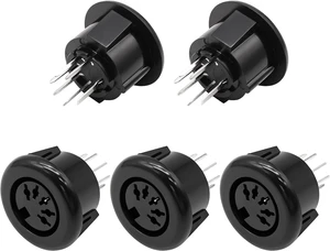 XMSJSIY MIDI 5Pin DIN Panel Mount Female Jack Socket Audio Connector -5PCS XMSJSIY MIDI 5Pin DIN Panel Mount Female Jack Socket Audio Connector -5PCS