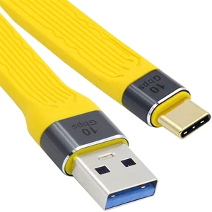 cablecc Yellow 10Gbps USB 3.1 Type C Male to USB3.0 Type A Male Flat Slim FPC Data Cable for Laptop & Phone cablecc Yellow 10Gbps USB 3.1 Type C Male to USB3.0 Type A Male Flat Slim FPC Data Cable for Laptop & Phone