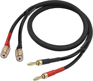 XMSJSIY 4mm Banana Speaker Extension Audio Cable -80CM/2.6FT XMSJSIY 4mm Banana Speaker Extension Audio Cable -80CM/2.6FT