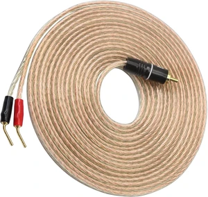 XMSJSIY RCA to Banana Pin Plug Speaker Wire,HiFi OFC Speaker (5 M) XMSJSIY RCA to Banana Pin Plug Speaker Wire,HiFi OFC Speaker (5 M)