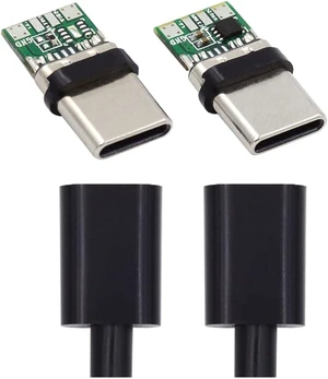 cablecc DIY OEM 2sets/lot 24pin Connector Plug USB Type C USB-C Male to USB-C Male 100W PD USB2.0 Data with Housing Cover cablecc DIY OEM 2sets/lot 24pin Connector Plug USB Type C USB-C Male to USB-C Male 100W PD USB2.0 Data with Housing Cover