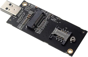 Cablecc Key-B M.2 NGFF WWAN to USB 3.0 Adapter Riser Card with SIM Slot for 3G/4G/5G LTE Wireless Module Modem Card Cablecc Key-B M.2 NGFF WWAN to USB 3.0 Adapter Riser Card with SIM Slot for 3G/4G/5G LTE Wireless Module Modem Card