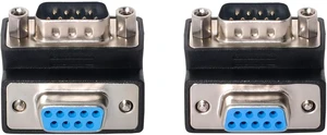 chenyang D-Sub RS232 9Pin Male to Female Extension Connector Adapter 90 Degree UP + Down Angled chenyang D-Sub RS232 9Pin Male to Female Extension Connector Adapter 90 Degree UP + Down Angled