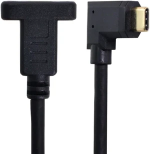 cablecc 90 Degree Left & Right Angled USB-C USB 3.1 Type C Male to Female Extension Data Cable 30cm cablecc 90 Degree Left & Right Angled USB-C USB 3.1 Type C Male to Female Extension Data Cable 30cm