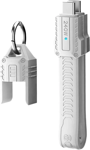 cablecc 240W 80Gbps Flat Slim FPC USB5.0 Cable, White cablecc 240W 80Gbps Flat Slim FPC USB5.0 Cable, White