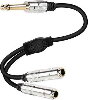 XMSJSIY 6.35mm TS Guitar Signal Audio Y Splitter Cable-0.5M/1.6FT XMSJSIY 6.35mm TS Guitar Signal Audio Y Splitter Cable-0.5M/1.6FT