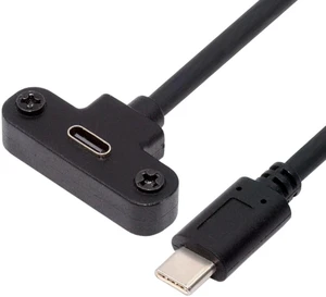 chenyang USB C Extension Cable USB 2.0 Type C Male to Female Fast Charging Data Transfer Extension Cable with Panel Mount Screw 0.3M chenyang USB C Extension Cable USB 2.0 Type C Male to Female Fast Charging Data Transfer Extension Cable with Panel Mount Screw 0.3M