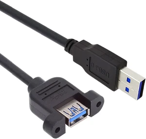cablecc 5Gbps USB 3.0 Male to Female Type-A Panel Type Header Cable Connector with Screws 30cm cablecc 5Gbps USB 3.0 Male to Female Type-A Panel Type Header Cable Connector with Screws 30cm