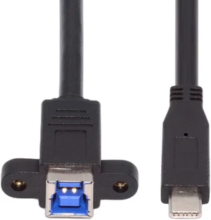 chenyang 0.98FT USB 3.0 Type-B Cable,USB-C to USB-B Data Extension Cable with Panel Mount Holes chenyang 0.98FT USB 3.0 Type-B Cable,USB-C to USB-B Data Extension Cable with Panel Mount Holes