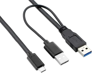 CY Type-C USB-C to USB 3.0 Male & USB 2.0 Dual Data Y Cable for Laptop & Hard Disk 60cm CY Type-C USB-C to USB 3.0 Male & USB 2.0 Dual Data Y Cable for Laptop & Hard Disk 60cm
