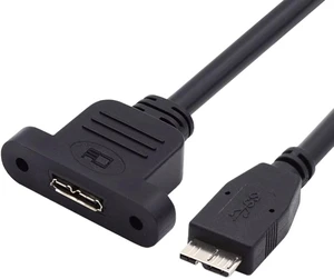 chenyang USB 3.0 Micro-B Male to Female Screw Mount Type Extension Cable chenyang USB 3.0 Micro-B Male to Female Screw Mount Type Extension Cable