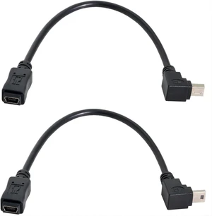 chenyang 2 Pack Mini USB Extension Cable USB 2.0 Mini USB 5Pin Male to Female 90 Degree Angled Data Power Extension Cable Adapter 0.2M chenyang 2 Pack Mini USB Extension Cable USB 2.0 Mini USB 5Pin Male to Female 90 Degree Angled Data Power Extension Cable Adapter 0.2M