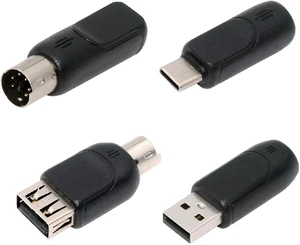 Cablecc 4pcs/lot Type-A Type-C USB 2.0 USB-C to 6Pin PS2 Keyboard PS/2 Mouse Male to Female Adapter Mini-Din Cablecc 4pcs/lot Type-A Type-C USB 2.0 USB-C to 6Pin PS2 Keyboard PS/2 Mouse Male to Female Adapter Mini-Din