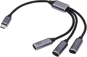 Cablecc USB-C to 3-Port USB C Female Hub Adapter Bus-Powered for Laptop & Desktop Connect Mouse Keyboard Flash Drive Cablecc USB-C to 3-Port USB C Female Hub Adapter Bus-Powered for Laptop & Desktop Connect Mouse Keyboard Flash Drive