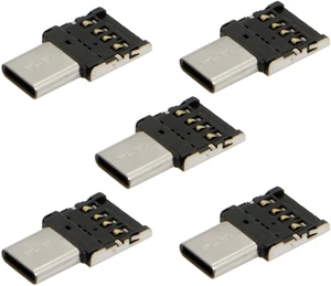 chenyang 5 Pack USB C OTG Adapter USB C Male to USB 2.0 Female Ultra Mini Size Connector Adapter chenyang 5 Pack USB C OTG Adapter USB C Male to USB 2.0 Female Ultra Mini Size Connector Adapter