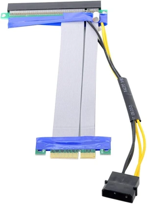 cablecc PCI-E Express 4X to 16x Flex Cable Extender Converter Riser Card Adapter with 4pin Power 15cm cablecc PCI-E Express 4X to 16x Flex Cable Extender Converter Riser Card Adapter with 4pin Power 15cm