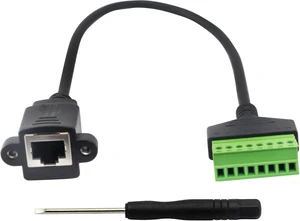 XMSJSIY RJ45 8P8C Female to 8 Pin Screw Terminal Adaptor, Cat5/6/7 Ethernet Extender, CCTV DVR Network Signal Extension XMSJSIY RJ45 8P8C Female to 8 Pin Screw Terminal Adaptor, Cat5/6/7 Ethernet Extender, CCTV DVR Network Signal Extension