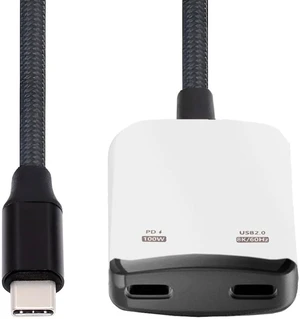 chenyang 3.94 Inch AR Glass 2 in 1 Adapter,USB C 1 to 2 Data Charging Splitter Support USB 2.0/8K@60Hz PD100W Compatible with Switch/Steam Deck/Rog Ally/Phone/Tablet White chenyang 3.94 Inch AR Glass 2 in 1 Adapter,USB C 1 to 2 Data Charging Splitter Support USB 2.0/8K@60Hz PD100W Compatible with Switch/Steam Deck/Rog Ally/Phone/Tablet White