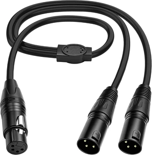 XMSJSIY 4 Pin XLR Female to Dual 3 Pin XLR Male Patch Y Splitter Balanced Microphone Audio Cable Cord for Stero Mic to L&R Audio Track -0.5M/1.6FT XMSJSIY 4 Pin XLR Female to Dual 3 Pin XLR Male Patch Y Splitter Balanced Microphone Audio Cable Cord for Stero Mic to L&R Audio Track -0.5M/1.6FT