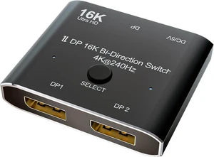 Chenyang DisplayPort 16K Switch Splitter HUB 2 in 1 Out Support Bi-Direction Display HDCP SST 16K@60hz 4K@240hz Convertor Chenyang DisplayPort 16K Switch Splitter HUB 2 in 1 Out Support Bi-Direction Display HDCP SST 16K@60hz 4K@240hz Convertor