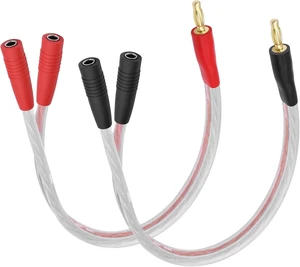 XMSJSIY 4mm Banana Plug Male to Dual Female Splitter 1 to 2 Audio Extension XMSJSIY 4mm Banana Plug Male to Dual Female Splitter 1 to 2 Audio Extension
