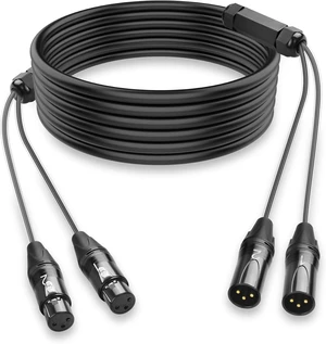 XMSJSIY 2 Channel XLR Audio Snake 3Pin XLR Male to Female Splitter-2M/6.5FT XMSJSIY 2 Channel XLR Audio Snake 3Pin XLR Male to Female Splitter-2M/6.5FT