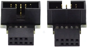 chenyang 2 Pack USB 2.0 Front Panel Header 9/10Pin Male to Female 90 Degree Angled Direction Gender Changer Connector Adapter chenyang 2 Pack USB 2.0 Front Panel Header 9/10Pin Male to Female 90 Degree Angled Direction Gender Changer Connector Adapter