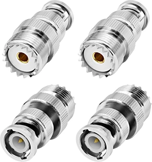 XMSJSIY BNC Male to SO239 PL259 UHF Female Coaxial Antennas Adapter-4 PCS XMSJSIY BNC Male to SO239 PL259 UHF Female Coaxial Antennas Adapter-4 PCS