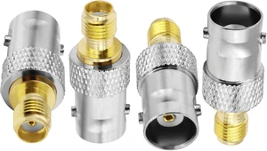 XMSJSIY SMA to BNC Adapter RF Coaxial Connector- 4PCS (Female to Female) XMSJSIY SMA to BNC Adapter RF Coaxial Connector- 4PCS (Female to Female)