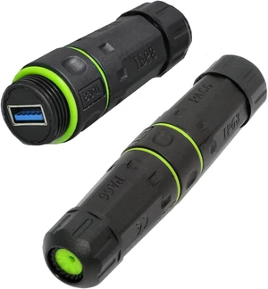 cablecc IP68 Waterproof M20 Locking Type-A USB3.0 5Gbps USB-A Female to USB-A Female Extension Adapter Coupler cablecc IP68 Waterproof M20 Locking Type-A USB3.0 5Gbps USB-A Female to USB-A Female Extension Adapter Coupler