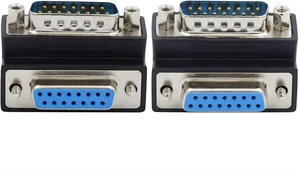 chenyang 2 Pack DB15Pin Male to Female Extension Connector DSUB RS232 15Pin D-subminiature 90 Degree Angled Gender Changer Adapter chenyang 2 Pack DB15Pin Male to Female Extension Connector DSUB RS232 15Pin D-subminiature 90 Degree Angled Gender Changer Adapter