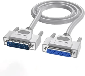 DB25 25 Pin Serial Port Cable Male/Female RS232 1.5m DB25 25 Pin Serial Port Cable Male/Female RS232 1.5m