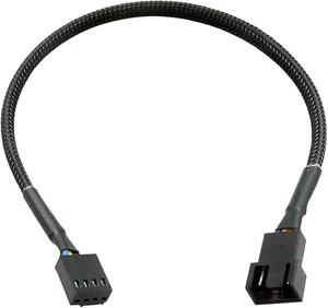 4 Pin PWM PC Fan Extension Cable Hub 27cm - Computer Cooling Fan Splitter and Extension Wire 1 to 1 2 3 4 Nylon Braided (1 to 1) 4 Pin PWM PC Fan Extension Cable Hub 27cm - Computer Cooling Fan Splitter and Extension Wire 1 to 1 2 3 4 Nylon Braided (1 to 1)