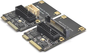 Mini PCI-E to USB 3.2 Gen1 19-Pin Dual-Port Expansion Card 5Gbps Adapter Support Half-Height Bracket, Compatible with Windows/Linux (Small 4-Pin Power Port) Mini PCI-E to USB 3.2 Gen1 19-Pin Dual-Port Expansion Card 5Gbps Adapter Support Half-Height Bracket, Compatible with Windows/Linux (Small 4-Pin Power Port)